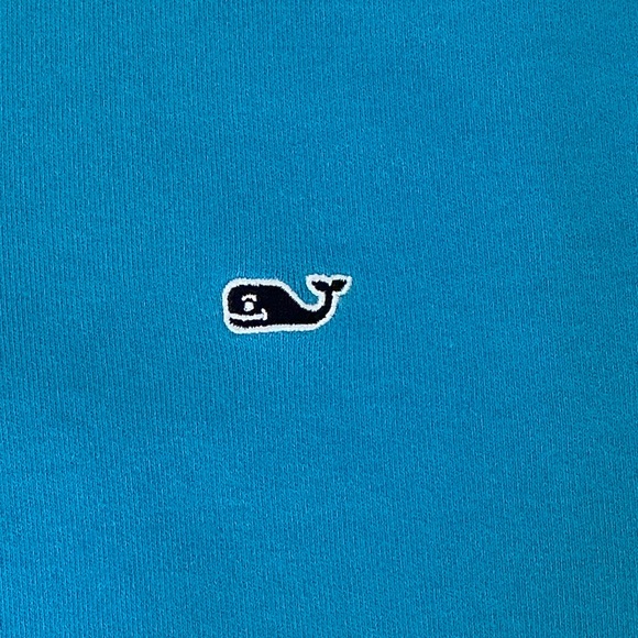 Vineyard Vines Men's Saltwater Aqua Teal Blue Zip-Up Sweater Sweatshirt Medium - Picture 6 of 15